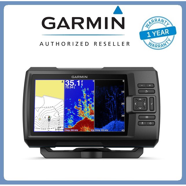 เครื่องหาปลา+GPS รุ่น Garmin Striker Plus 7cv เมนูไทย พร้อมหัว Transducer แถมฟรี เสื้อยืดแขนยาว