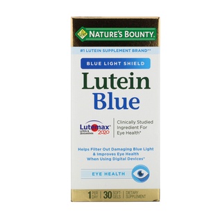 นำเข้า USA Natures Bounty Lutein Blue 30 Softgels