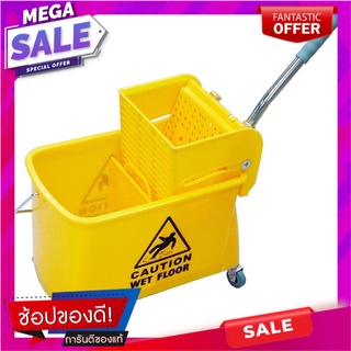 ถังบิดม็อบคันโยกมีล้อ BE MAN BMU02 สีเหลือง ไม้ม็อบและอุปกรณ์ MOP BUCKET SET WITH WHEEL BE MAN BMU02 YELLOW อุปกรณ์ทำควา