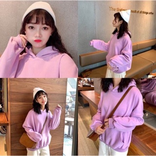 เสื้อhoodie สีพื้นมีกระเป๋าหน้า ผ้าสำลี  งานจริงสีหวานน่ารักมากจ้าใส่ได้ทั้งผู้ชายทั้งผู้หญิง🍓🍓