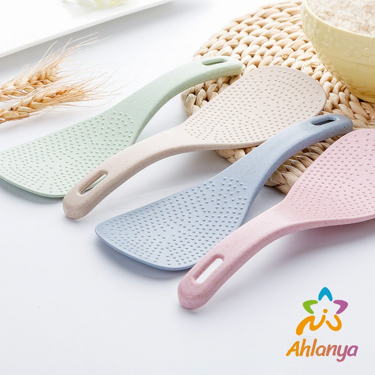 Ahlanya ทัพพีตักข้าว ข้าวไม่ติดทัพพี ทำจากฟางข้าวสาลี   wheat straw spoon - รูปที่ 3