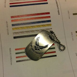 Frogmangear Dog tag US AIR FORCE stainless plate by ครูแว่น frogmangear