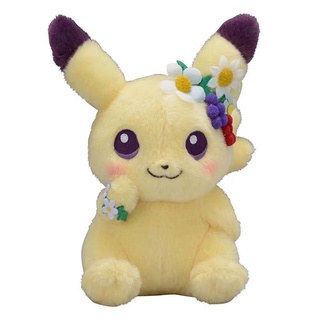 ของเล่นตุ๊กตา Pokemon Spring Eevee &amp; Pikachu น่ารัก สําหรับเด็ก