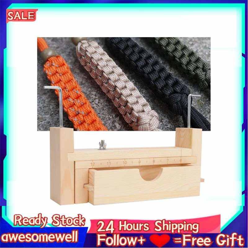 Wooden Paracord Jig - 13.8" Bracelet Making Tool For Parachute Cord Crafts