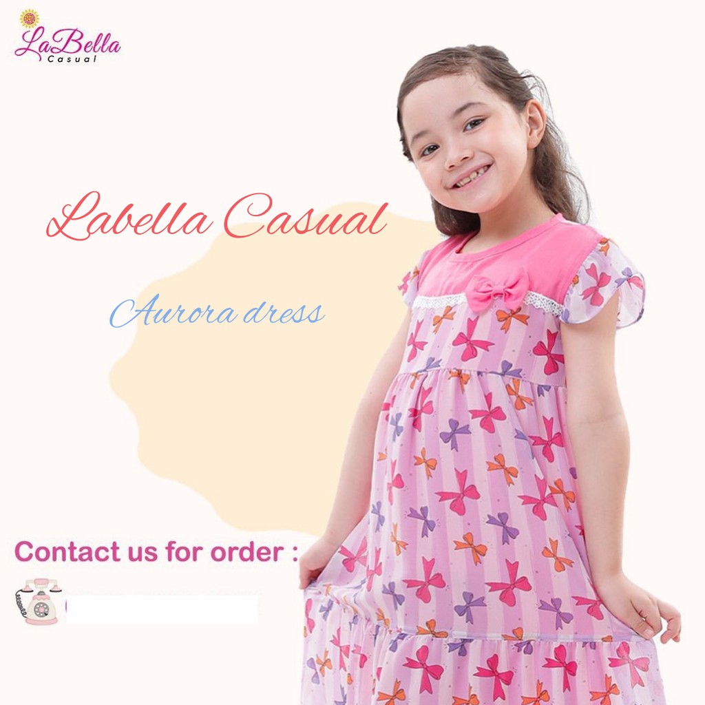 Labella Original Aurora Baby And Kids Dress - ชุดเดรสเด็กวัยหัดเดินและเด็กสวยน่ารักดี
