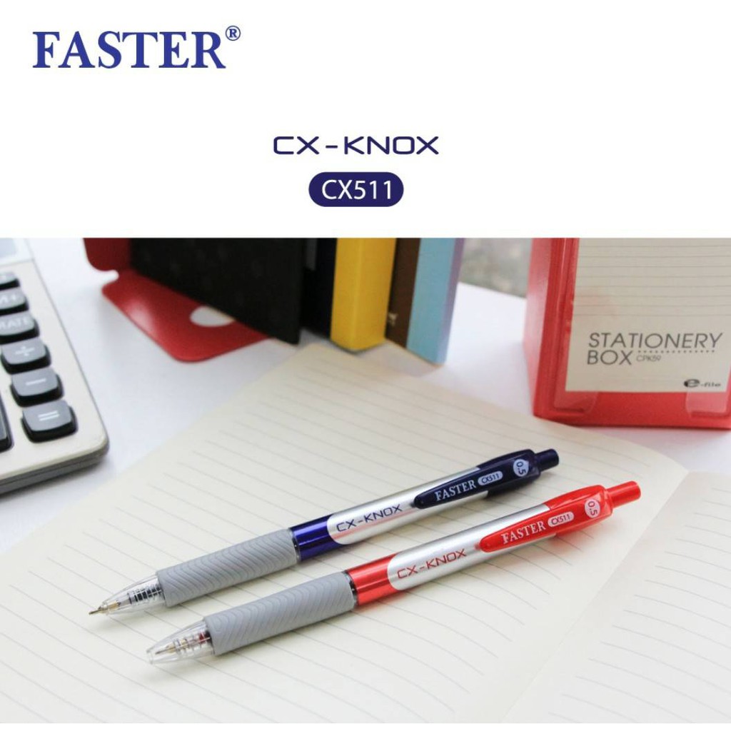 ปากกาลูกลื่น CX-KNOX 0.5 Faster CX511 (12 ด้าม)