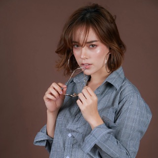 เสื้อเชิ้ต 100% คอทตอนญี่ปุ่น ไม่หนามาก ทรงสวยเก็บทรงกำลังดี ตัดเย็บได้มาตรฐานสากล ลายตารางสุดคลาสสิค GLEN CHECK (GREY)