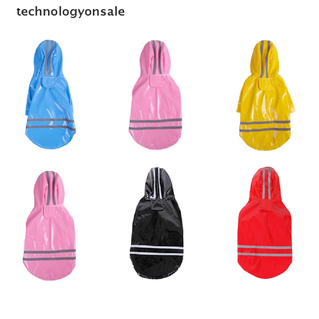 [technologyonsale] Pets Dog Clothes Hooded Raincoat Reflective Strip