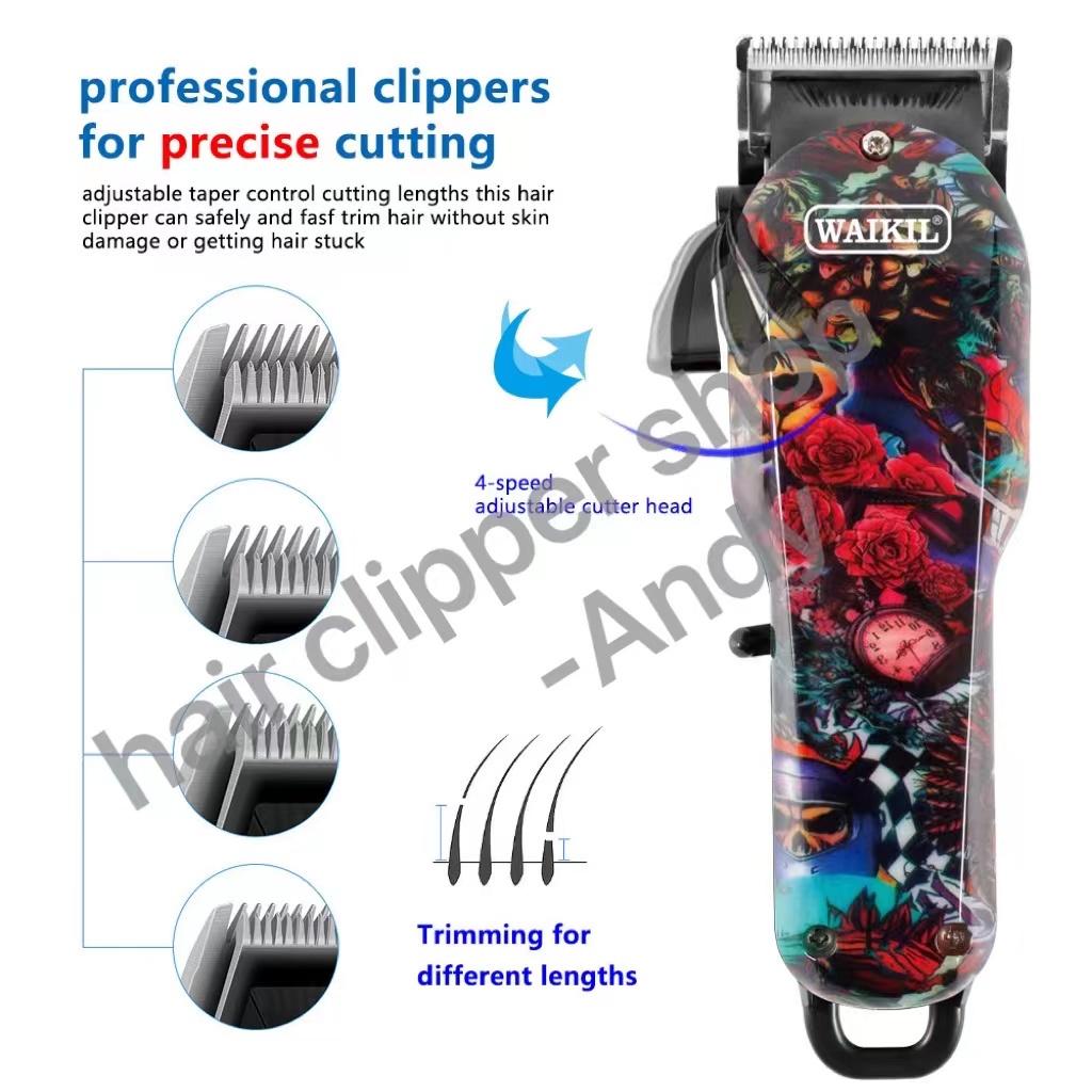 [ประกัน 1ปี] WAIKIL ใหม่ล่าสุด!! ของแท้100%WL-6065ปัตตาเลี่ยนไร้สายปัตตาเลี่ยนไร้สายกรรไกรทรงกรวยเดิมสำหรับช่างทำผมและช่ - รูปที่ 6