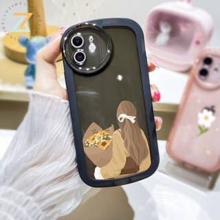 Zymello เคส OPPO A57 2022 4G Reno 7Z 5G Reno6 Z 5G Realme C35 A15 A16 A31 A5 2020 A53 A54 F7 F9 F11Pro Realme C21Y C25Y 9i A16K A76 A96 เคสโทรศัพท์ซิลิโคนสาวน่ารัก