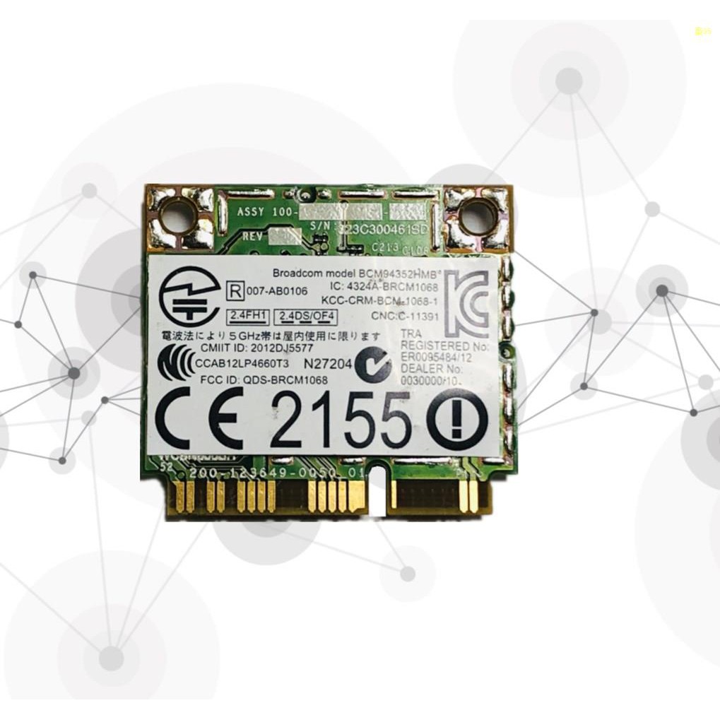 ☁การ์ดเครือข่ายไร้สาย Broadcom BCM94352hmb 802.11AC + Bluetooth 4.0 ...
