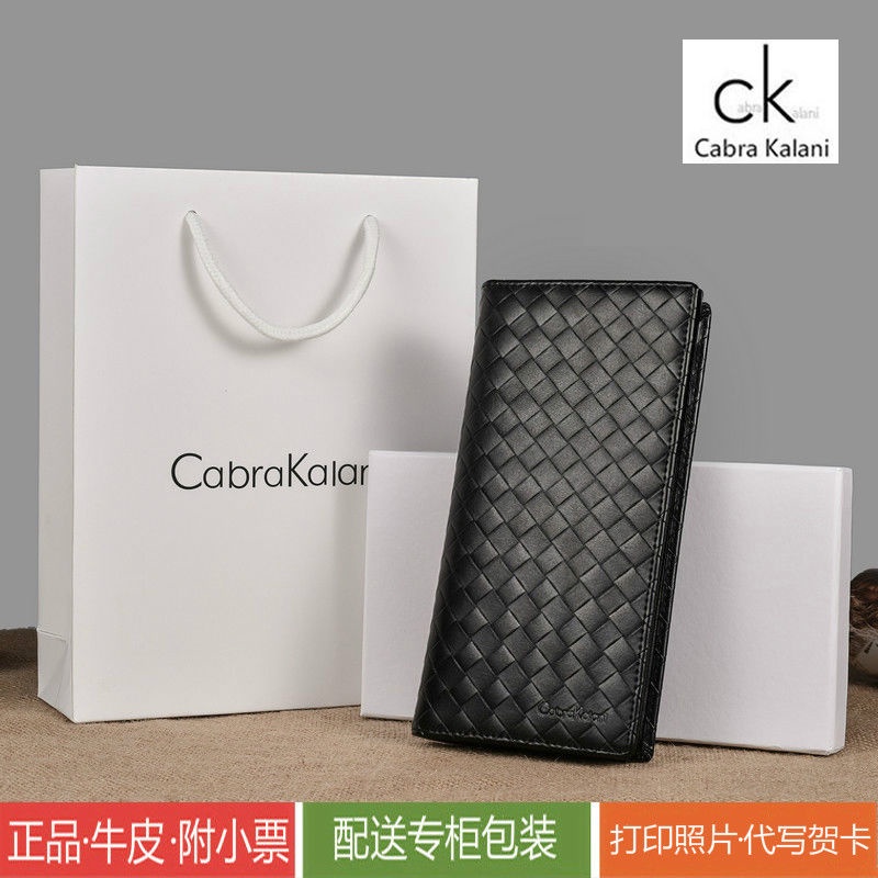 CabraKalani Item No. ck62 Wallet Mens Long Genuine Leather Cowhide Multi-card Slot Student Youth Men
