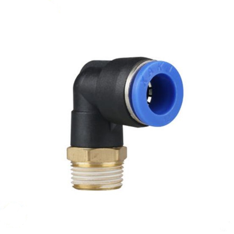 1/8" 1/4" 3/8" 1/2" Thread Elbow Air Pneumatic Pipe Connectors Gas Tube OD 6mm 8mm 10mm 12mm Quick Joint Fittings