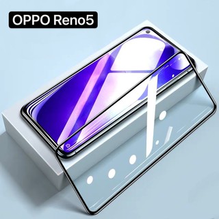 F ฟิล์มกระจกเต็มจอ OPPO Reno5 5G  ฟิล์มกระจกนิรภัยเต็มจอฟิล์มออฟโป้ ฟิล์มกระจกกันกระแทก Oppo Reno5 พร้อมส่งทันที