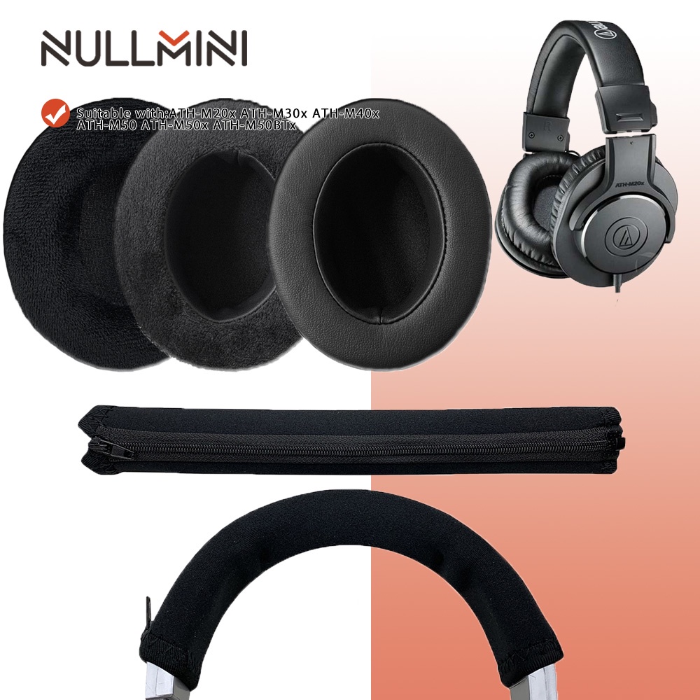 NullMini เปลี่ยนแผ่นรองหูฟังสําหรับ ATH-M20x ATH-M30x ATH-M40x ATH-M50 ATH-M50x ATH-M50BTx หูฟัง Ear