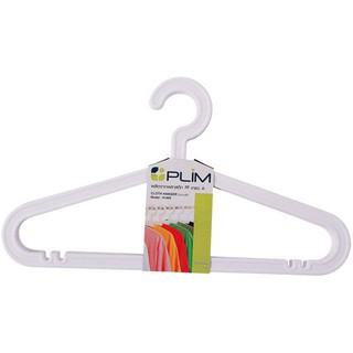 ไม้แขวนเสื้อ ไม้แขวนเสื้อ H-005 ขาว PLIM (1x6) อุปกรณ์ตากผ้า ของใช้ภายในบ้าน CLOTHES HANGER H-005 WHITE PLIM PACK6