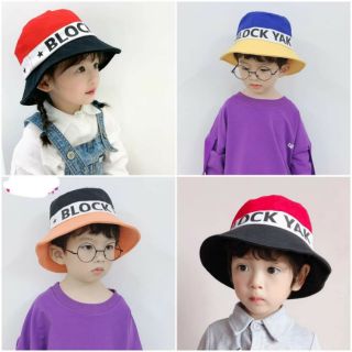 [พร้อมส่ง] หมวกเด็กอายุ 1 ปี - 5 ปี หมวกบักเก็ต แนววินเทจสีพาสเทล ไม่มีสายรัดคาง