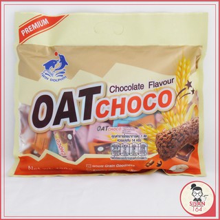 Oat Choco โอ๊ตช็อกโก**ข้าวโอ๊ตชนิดแท่ง รสช็อกโกแลต**Twin Dolphinตราทวินดอลฟินช๊อก**400 กรัม**