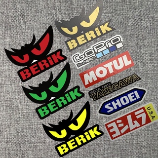 Berik สติกเกอร์สะท้อนแสง MOTUL กันน้ํา กันแดด ดัดแปลง สําหรับติดตกแต่งหมวกกันน็อครถจักรยานยนต์ รถยนต์