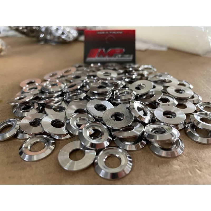 แหวนรองน็อตเลสมีบ่า เบอร์10 ใช้น็อตM5 M6 ราคาx10ตัว ผิวสวยๆ เนียนๆ