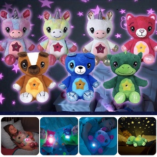 【COD】Star Belly Dream Lites ตุ๊กตายัดนุ่นมีไฟ Led ของเล่นสําหรับเด็ก  Night Light Light Up Rainbow ยัดไส้สัตว์