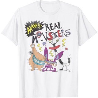 เสื้อยืด พิมพ์ลาย Nickelodeon Ahh Real Monsters Friends Group สําหรับผู้ชาย