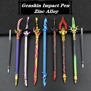 ปากกาลูกลื่นคอสเพลย์ โมเดลอนิเมะ Game Genshin Impact Weapons ขนาด 22 ซม. ของขวัญของที่ระลึก