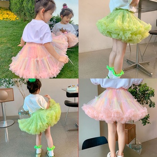 Girls 2022 summer new childrens clothing childrens mesh skirt small and medium childrens skirt baby Western style cake skirt