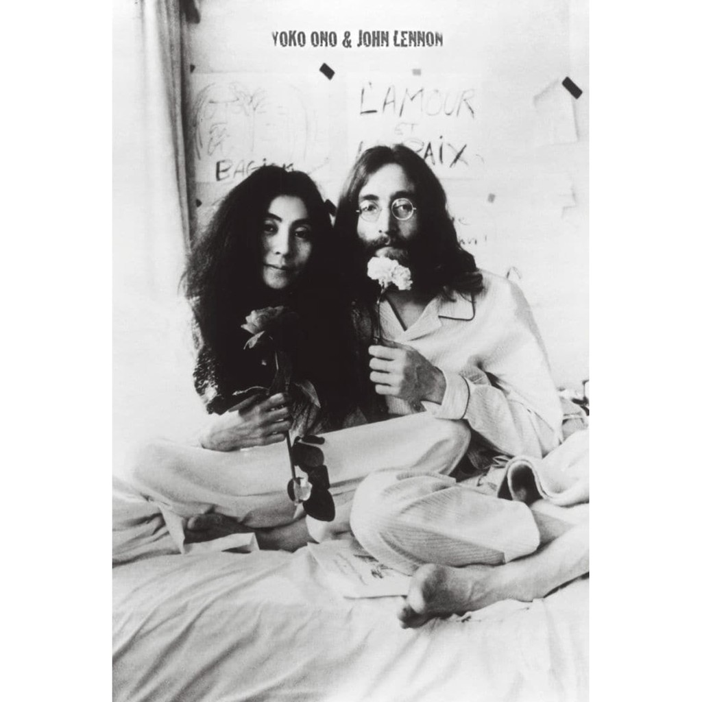 โปสเตอร์ รูปถ่าย นักร้อง จอห์น เลนนอน John Lennon Yoko Ono (1969) POSTER 24"x35" นิ้ว Inch Bed Peace