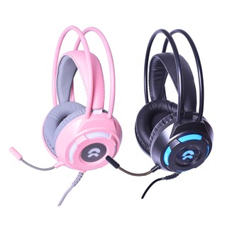 หูฟังเกมมิ่ง เสียงดี มีไฟ Gamming Headset Oker X99 สีดำ สีชมพู