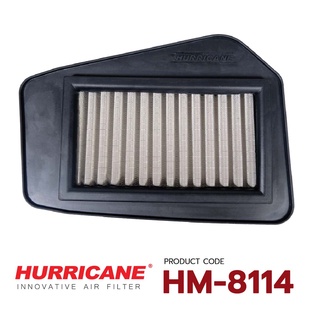 HURRICANE กรองอากาศสแตนเลส , ผ้าแดง Honda ( CBR150R ) HM-8114