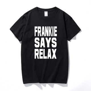 เสื้อยืดแขนสั้น ผ้าฝ้าย พิมพ์ลาย Frankie Says Relax 80s สไตล์เรโทร ของขวัญวันเกิด สําหรับผู้ชาย