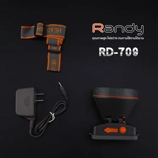 Randy 🔦ไฟฉายคาดหัวกันน้ำ 🔦 แบตเตอรี่ญี่ปุ่น ส่องสว่างระยะไกล ปุ่มกด2ระดับ ปรับความสว่างได้ ไฟส่องกบ แบตอึด