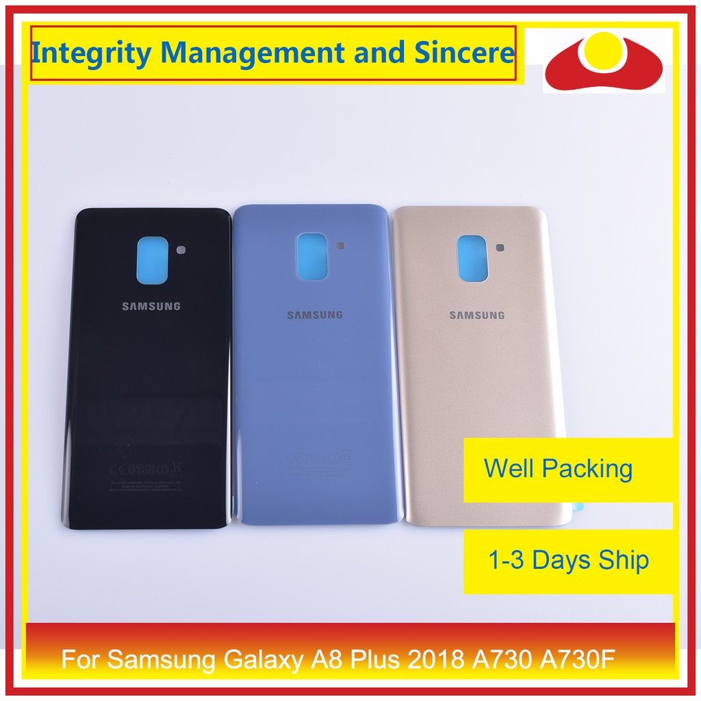 สําหรับ Samsung Galaxy A8 Plus 2018 A730 SM-A730F A730F แบตเตอรี่ด้านหลังด้านหลังฝาครอบกรณีแชสซี A8 