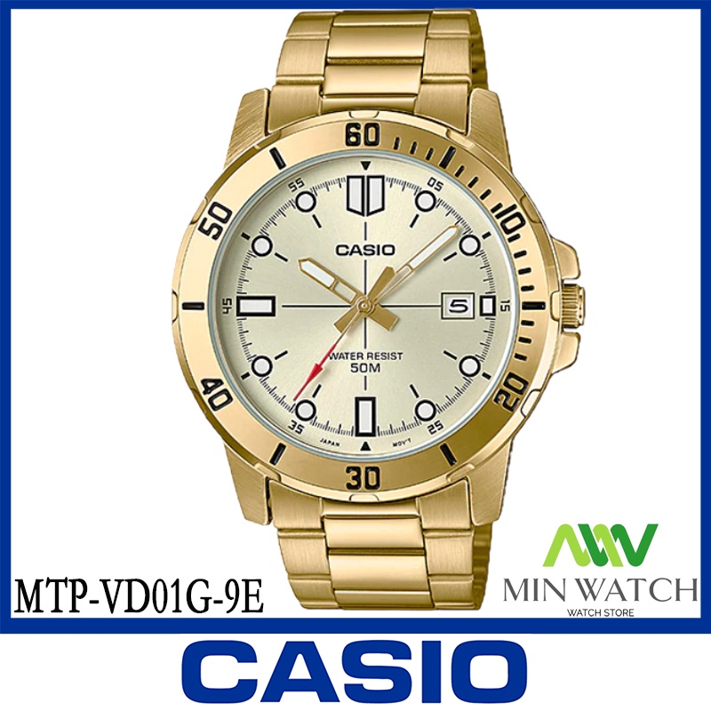 Casio  รุ่น MTP-V300G,VD01D,VD01G นาฬิกาผู้ชาย มีประกัน พร้อมกล่องและรับประกัน 1ปี