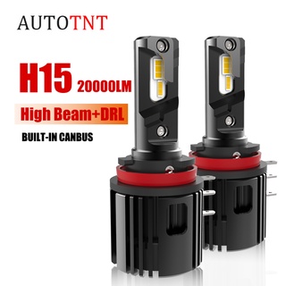 หลอดไฟหน้ารถยนต์ LED H15 Canbus 20000LM 6500K สีขาว สําหรับ Audi A5 A6 Q7 Golf 6 7 2 ชิ้น