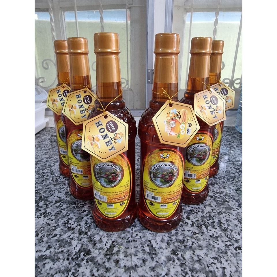 น้ำผึ้งป่าเดือน 5 (ชุดสุดคุ้ม 12ขวด) ของแท้จากธรรมชาติ (ขวดพลาสติก) บริษัท ไทฮันนี่ควีน.