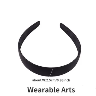 Wa084 25 มม.Matte Wide edge ที่คาดผมผม hoop เครื่องประดับผม