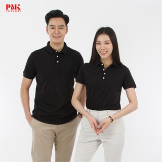 เสื้อโปโล เกรดพรีเมี่ยม ปิเก้   สีดำ CA09  - PMK Polomaker