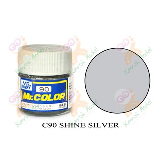 สีสูตรทินเนอร์ Mr.hobby Mr.color C90 Shine Silver Metallic 10ml