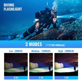 SOFIRN SD05 ไฟฉาย กันน้ํา 100 ม. 3000Lm XHP50.2 Led Ipx8 100 เมตร สําหรับดําน้ํา ไฟฉายฉุกเฉิน