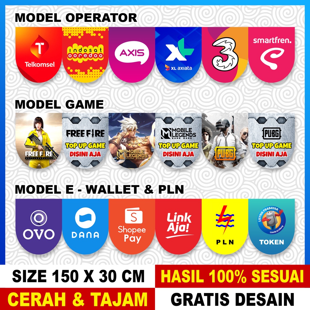 EWALLET GAME COUNTER LACE BANNER สําหรับ STORE / BOOTH / TERRACE FRONT คุณภาพดีที่สุด