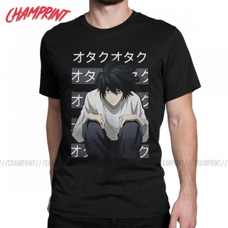 ใหม่ เสื้อยืดคอกลม แขนสั้น ผ้าฝ้าย 100% พิมพ์ลายอนิเมะ L Lawliet Death Note สไตล์วินเทจ ของขวัญวันเกิด สําหรับผู้ชาย และ