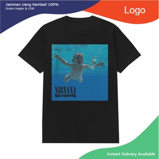 เสื้อยืดผ้าฝ้ายCOTTON เสื้อยืดแขนสั้น พิมพ์ลาย Nirvana Never Mind Rocknation สไตล์ดิสโทรS-5XL