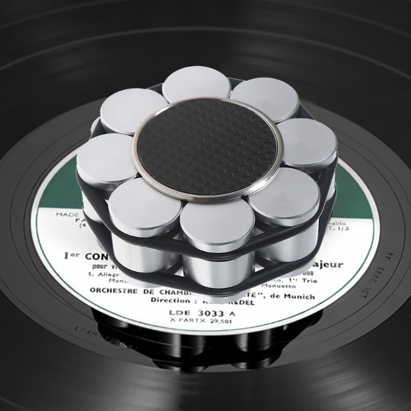 Niki Disc Stabilizer บันทึกน้ําหนักแคลมป์สําหรับ LP Vinyl Turntables Metal Disc Stabilize