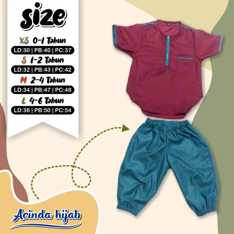 ชุดสูทกางเกงขายาว พรีเมี่ยม สําหรับ Joger Koko Kurta Anak - acinda ...