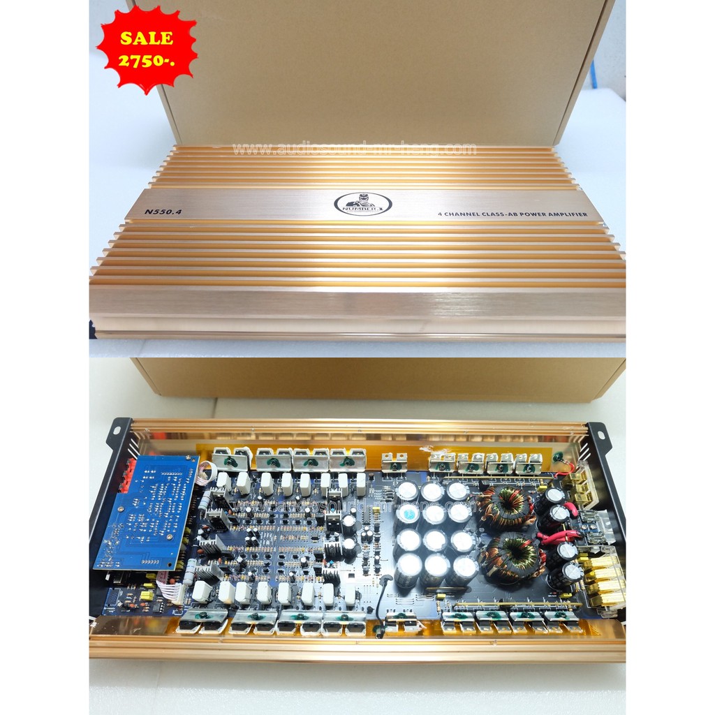 พาวเวอร์แอมป์ 4ch  แอม Number1 N550.4 550.4 AB 4CH ระบบคลอส ความถี่ ในตัว แรงสุดๆในตอนนี้