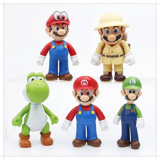 โมเดล Super Mario มาริโอ ลุยจิ ยอร์ซี่ ขนาดความสูง 12 cm.ผลิตจากพลาสติกคุณภาพดี งานสวย หมุนแขนได้