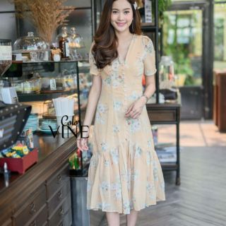 Dress พิมลายทรงสวย เข้ารูป เหมาะสมทุกงานทุกโอกาส  รับประกันคุณภาพ