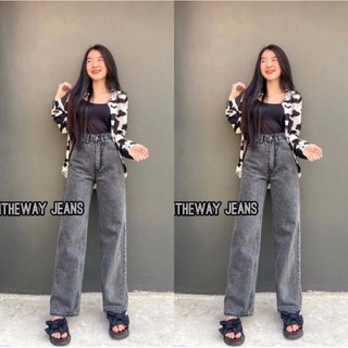 On the way 📤กางเกงยีนส์ขากระบอก สีดำฟอก ทรงสวย ใส่สบาย จัดเลยจ้า🥳